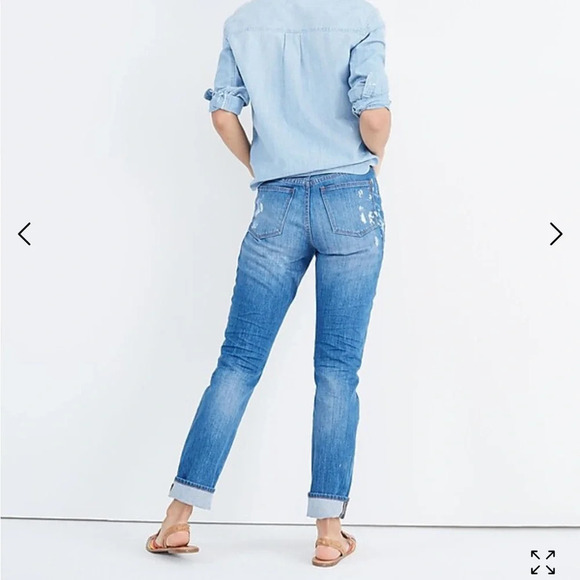 Madewell jeans Slim boyfriend high rise Paint Splatter K7544 23 new - Picture 10 of 14